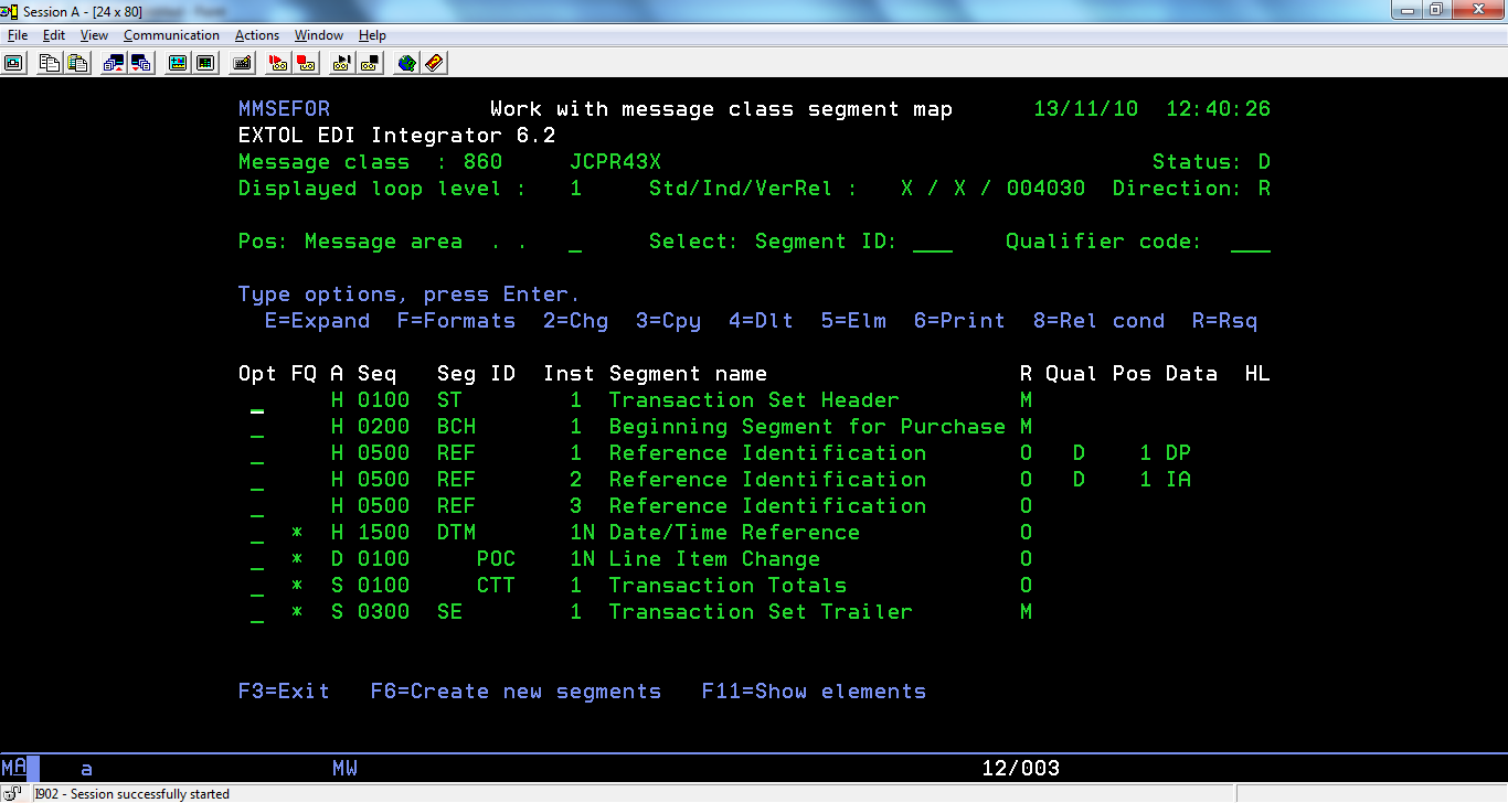 Cleo Integrator Segment Sequence After