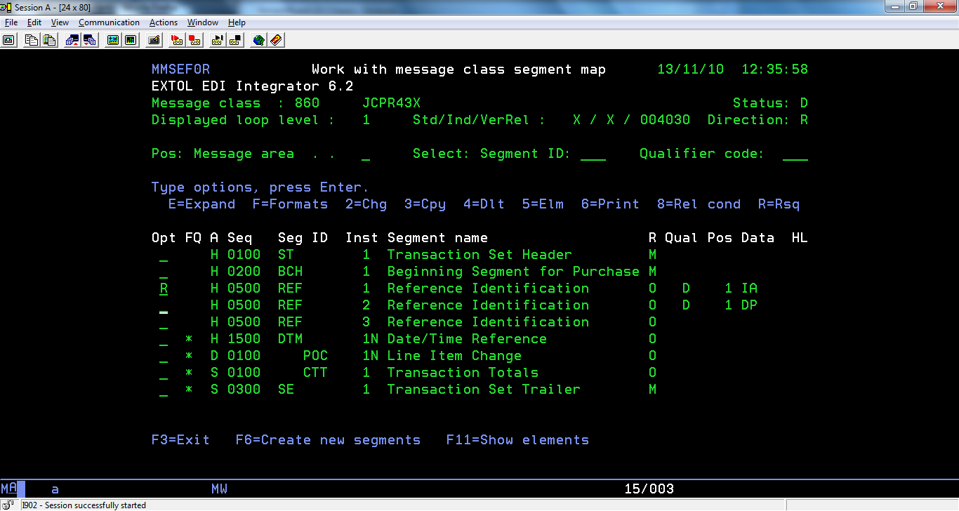 Cleo Integrator Segment Sequence Before