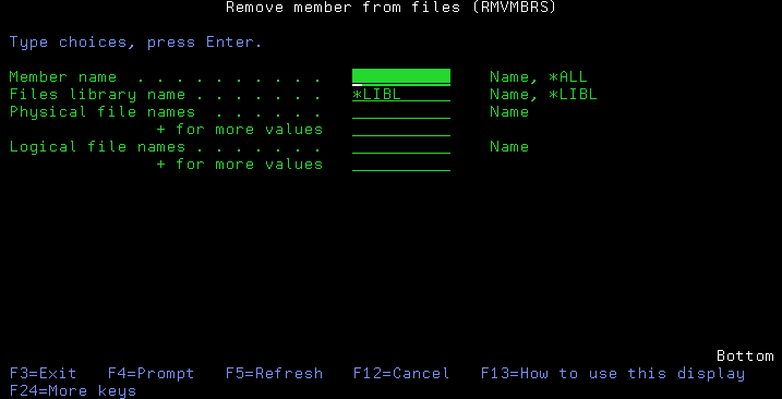 EXTOL Integrator Command RMVMBRS Remove members screenshot 1